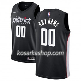 Dres Washington Wizards Prilagođeni Nike 2018-19 City Edition Crna Swingman